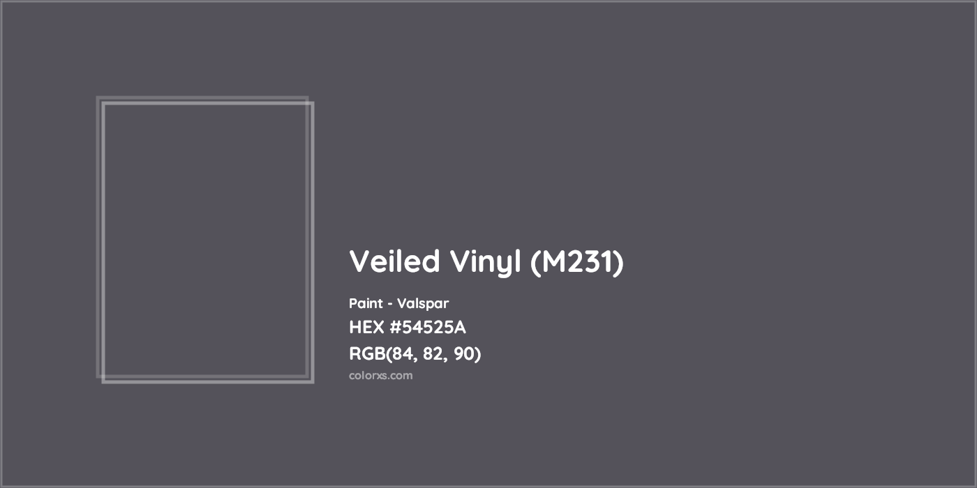 HEX #54525A Veiled Vinyl (M231) Paint Valspar - Color Code
