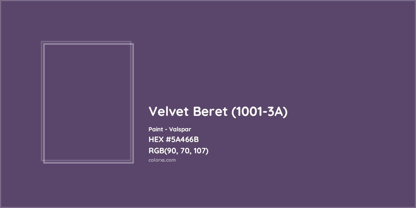 HEX #5A466B Velvet Beret (1001-3A) Paint Valspar - Color Code