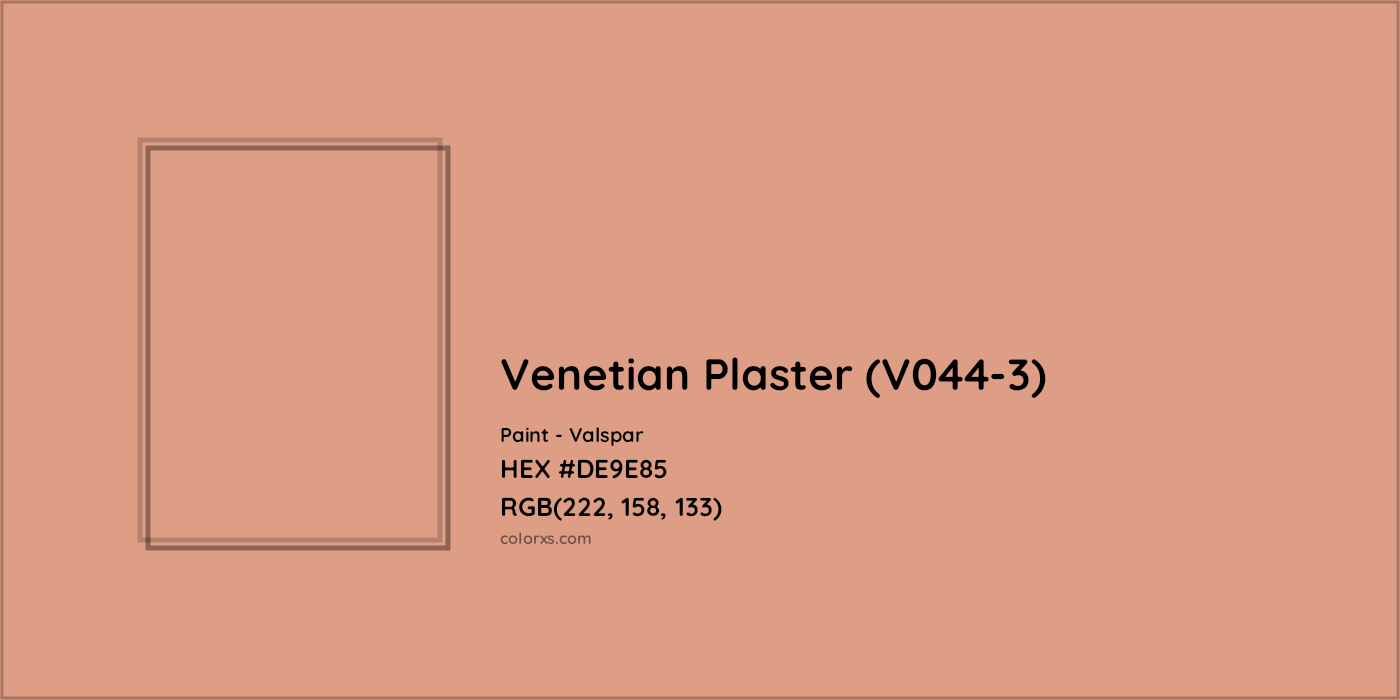 HEX #DE9E85 Venetian Plaster (V044-3) Paint Valspar - Color Code