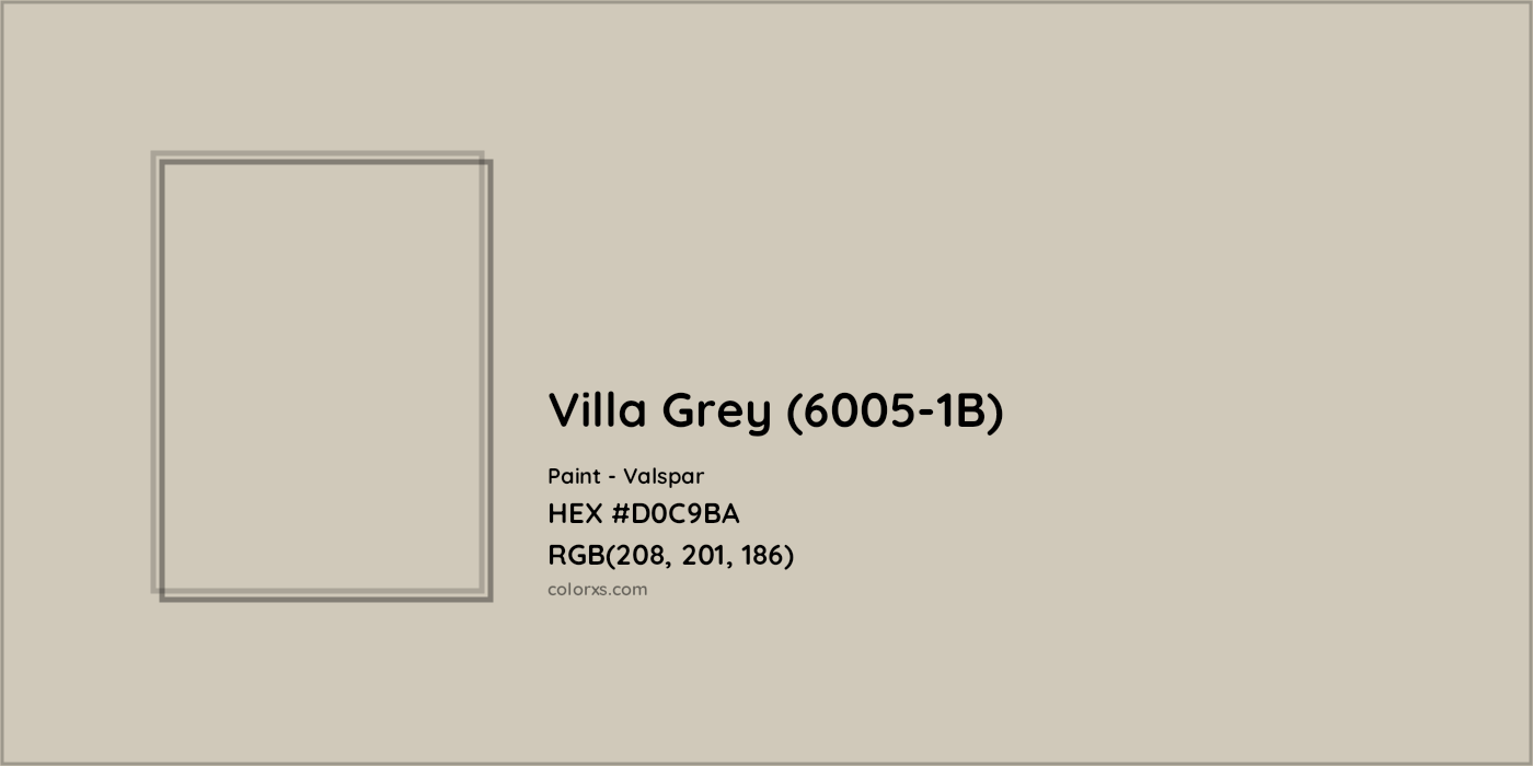 HEX #D0C9BA Villa Grey (6005-1B) Paint Valspar - Color Code