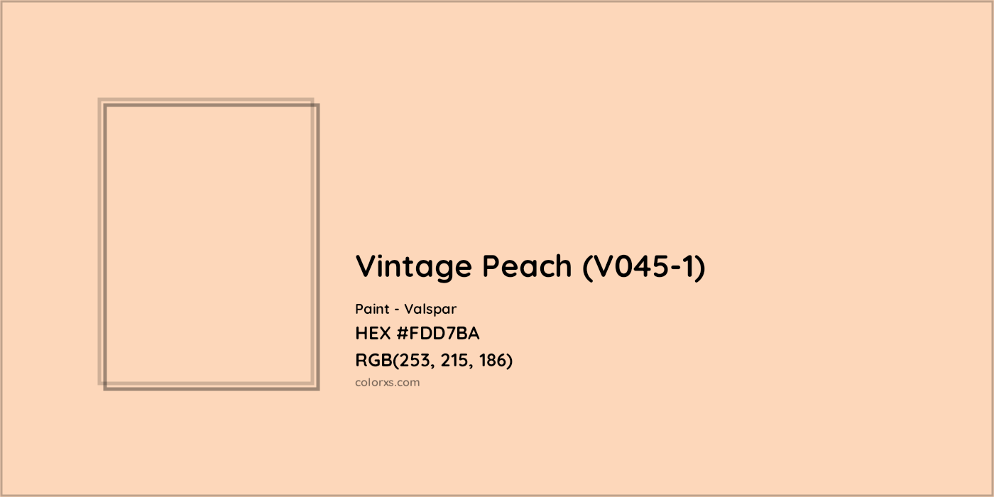 HEX #FDD7BA Vintage Peach (V045-1) Paint Valspar - Color Code
