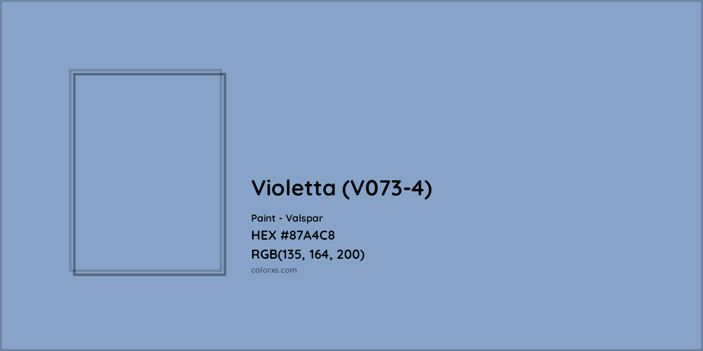 HEX #87A4C8 Violetta (V073-4) Paint Valspar - Color Code