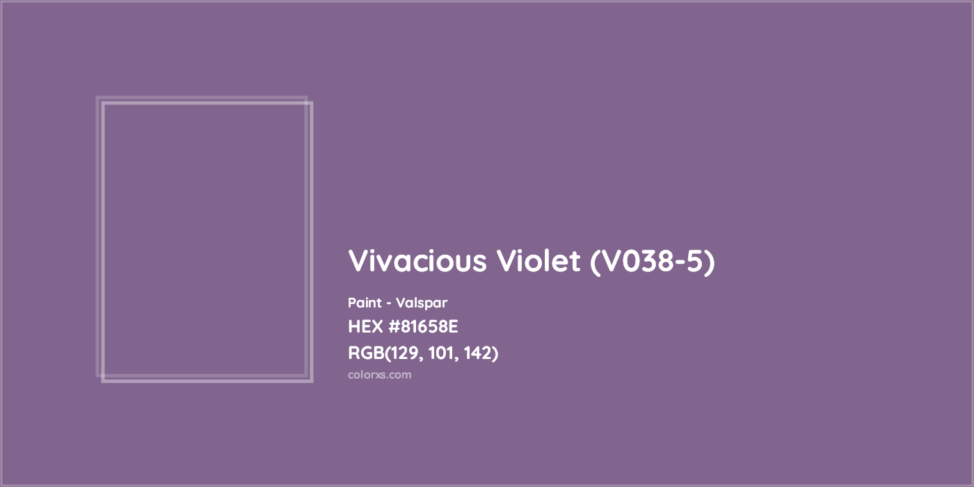 HEX #81658E Vivacious Violet (V038-5) Paint Valspar - Color Code