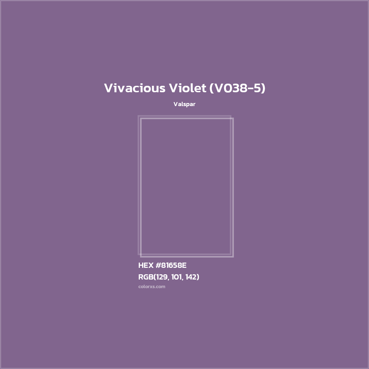 HEX #81658E Vivacious Violet (V038-5) Paint Valspar - Color Code