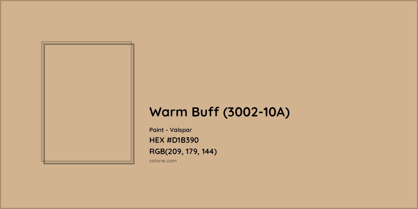 HEX #D1B390 Warm Buff (3002-10A) Paint Valspar - Color Code