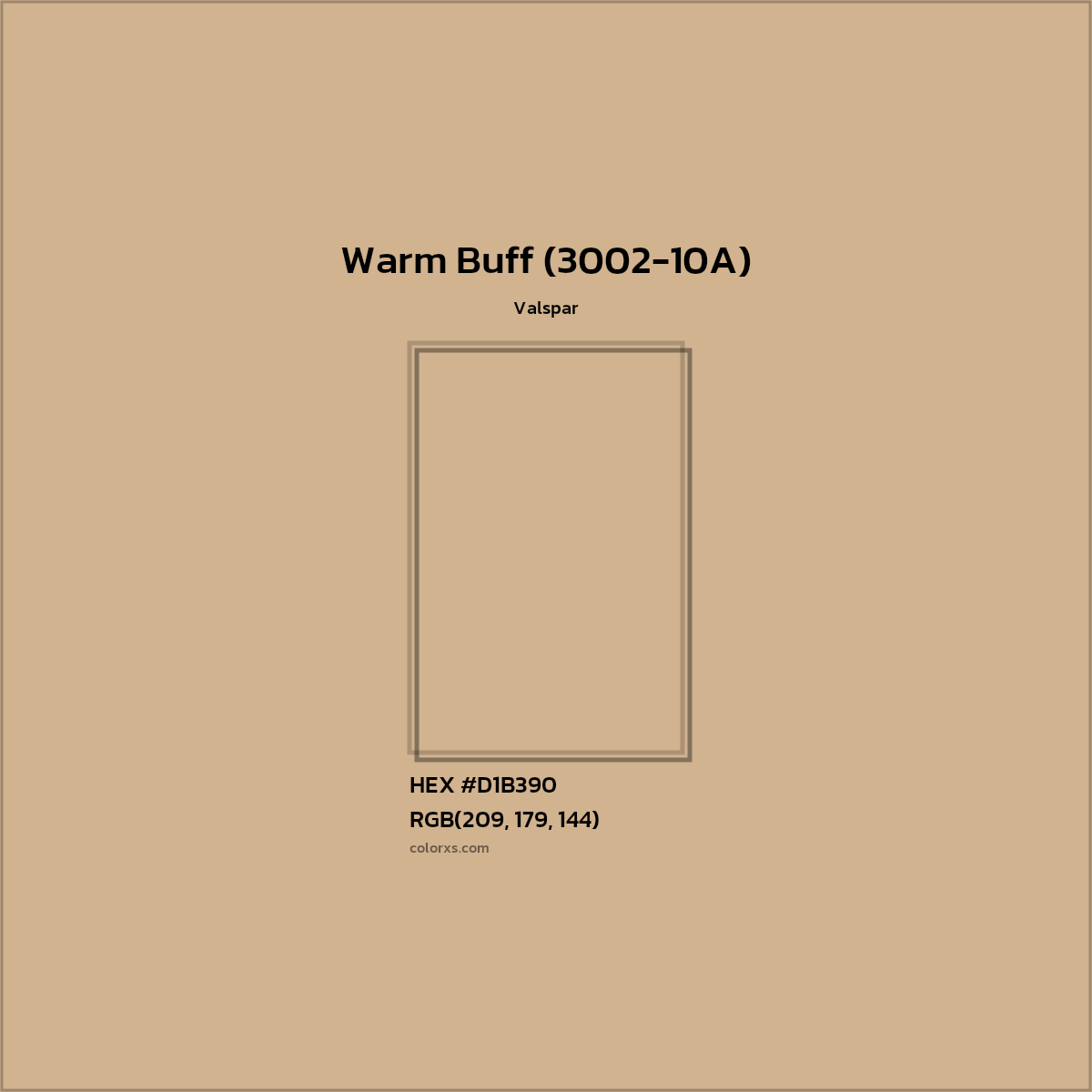 HEX #D1B390 Warm Buff (3002-10A) Paint Valspar - Color Code