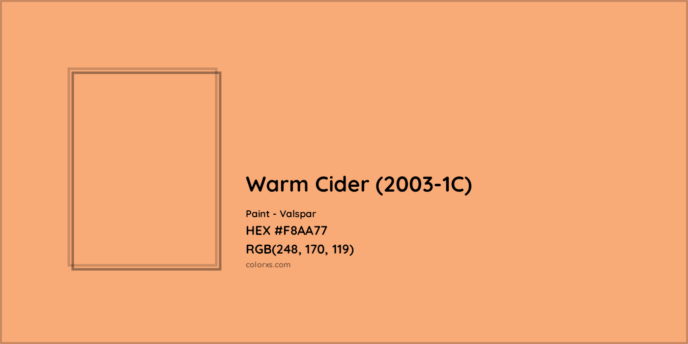 HEX #F8AA77 Warm Cider (2003-1C) Paint Valspar - Color Code