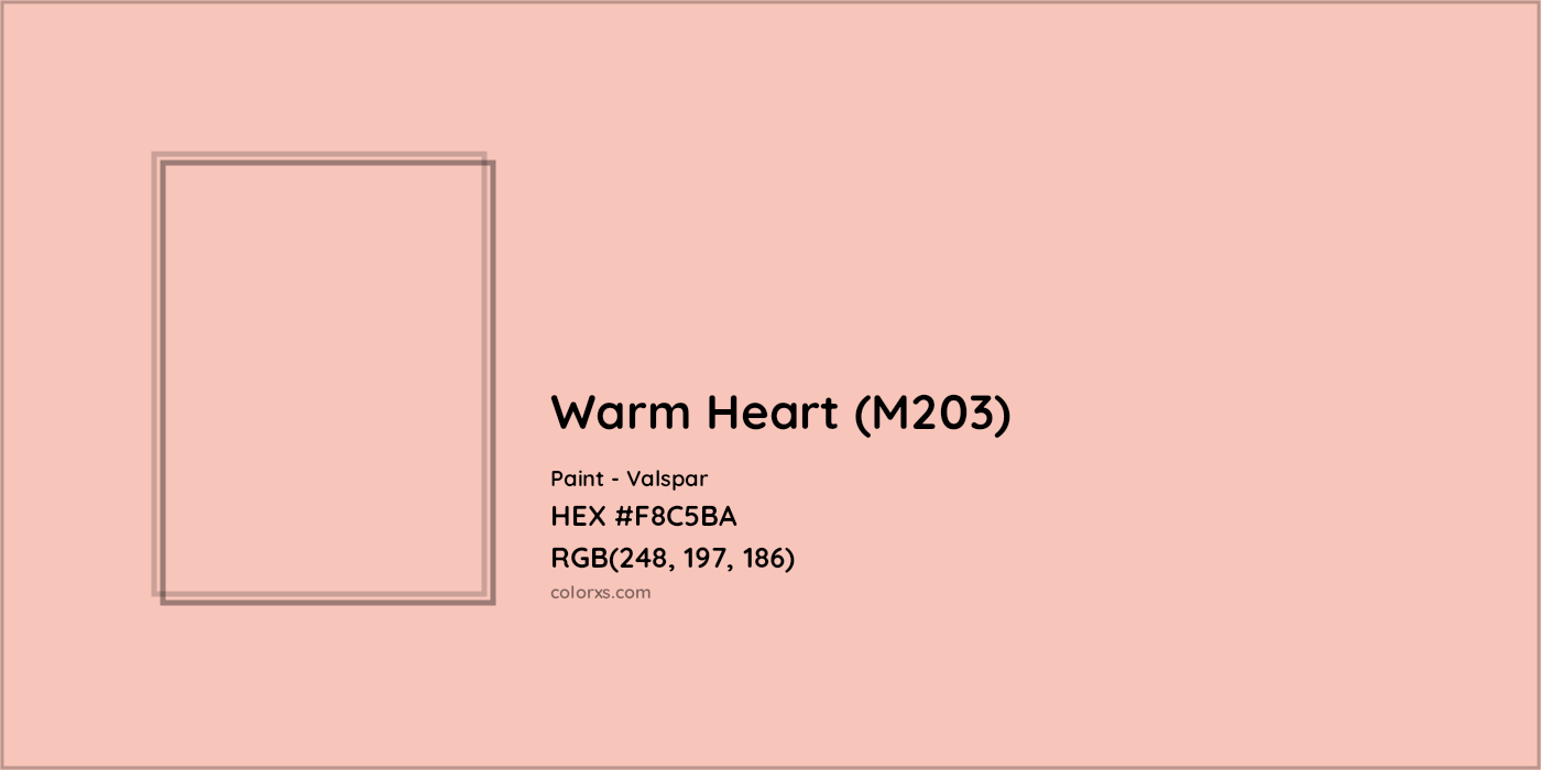 HEX #F8C5BA Warm Heart (M203) Paint Valspar - Color Code
