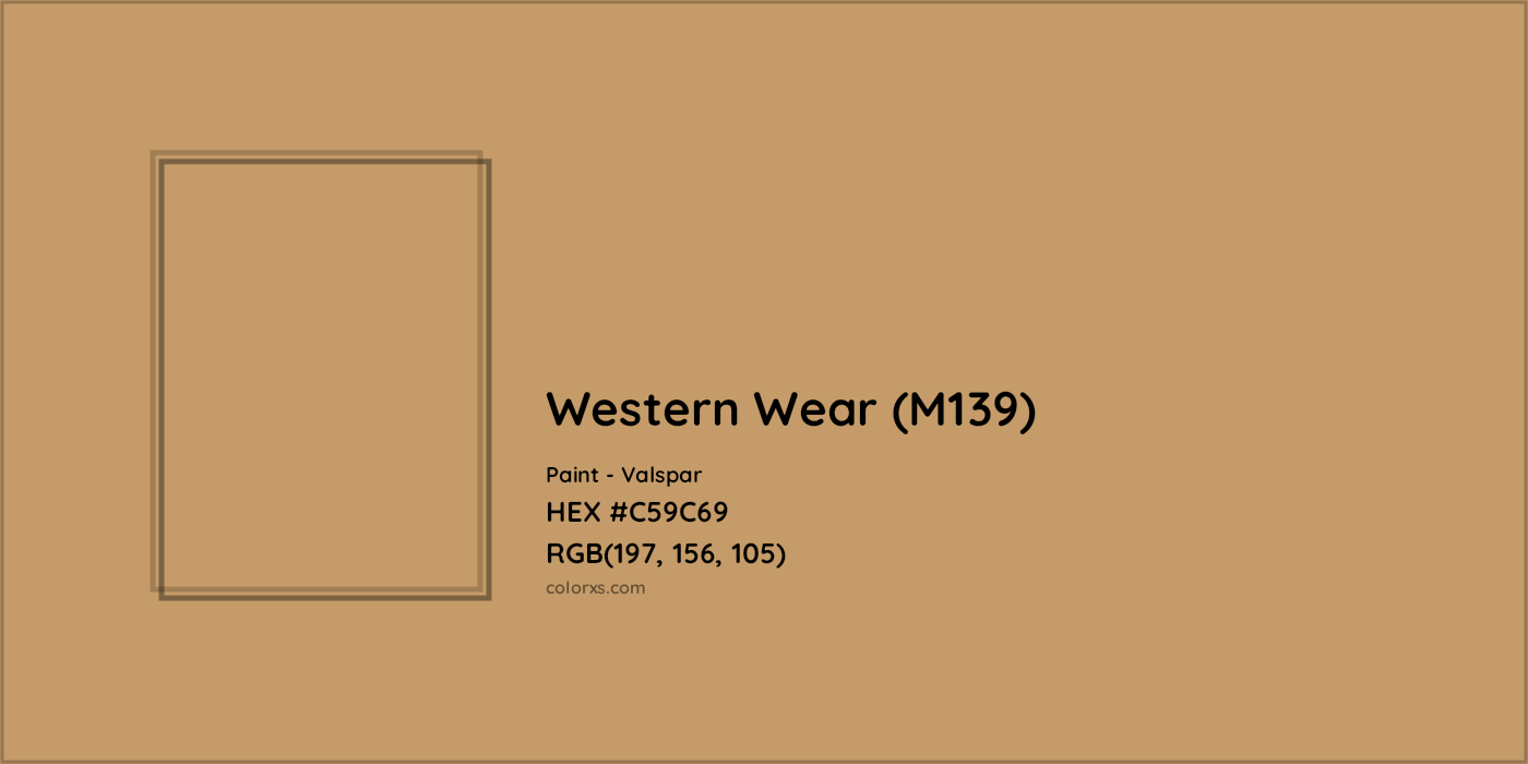 HEX #C59C69 Western Wear (M139) Paint Valspar - Color Code