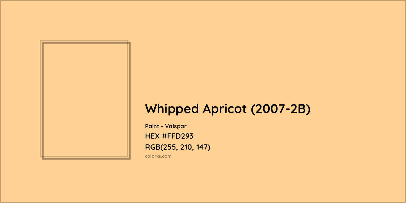 HEX #FFD293 Whipped Apricot (2007-2B) Paint Valspar - Color Code