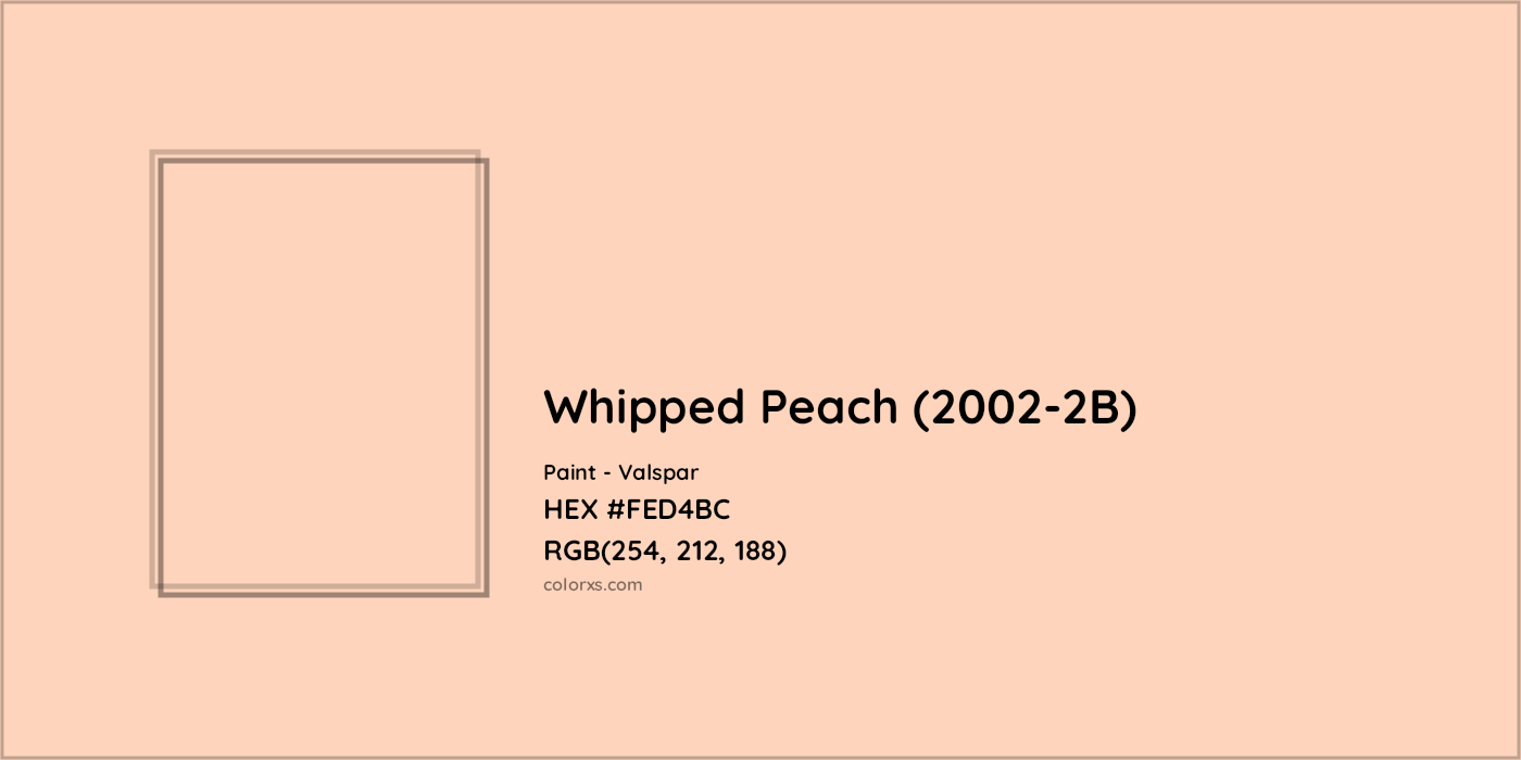 HEX #FED4BC Whipped Peach (2002-2B) Paint Valspar - Color Code