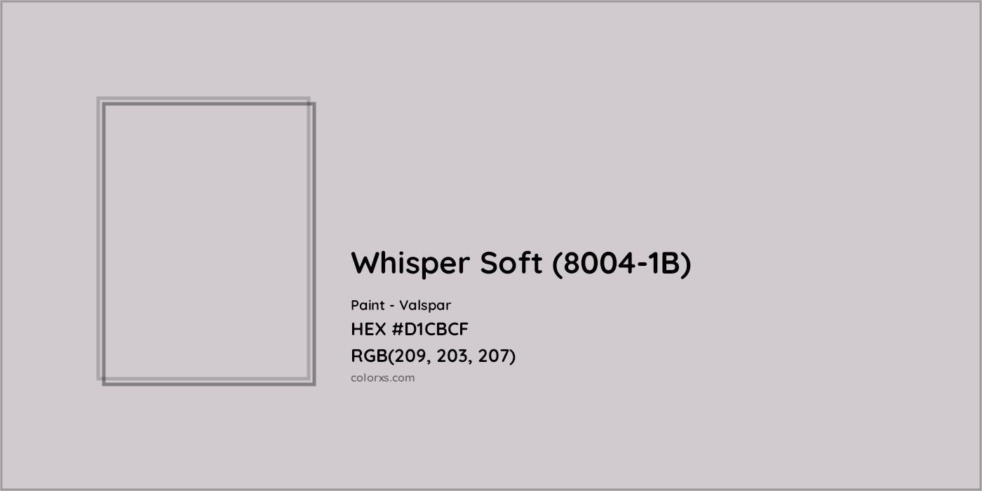 HEX #D1CBCF Whisper Soft (8004-1B) Paint Valspar - Color Code