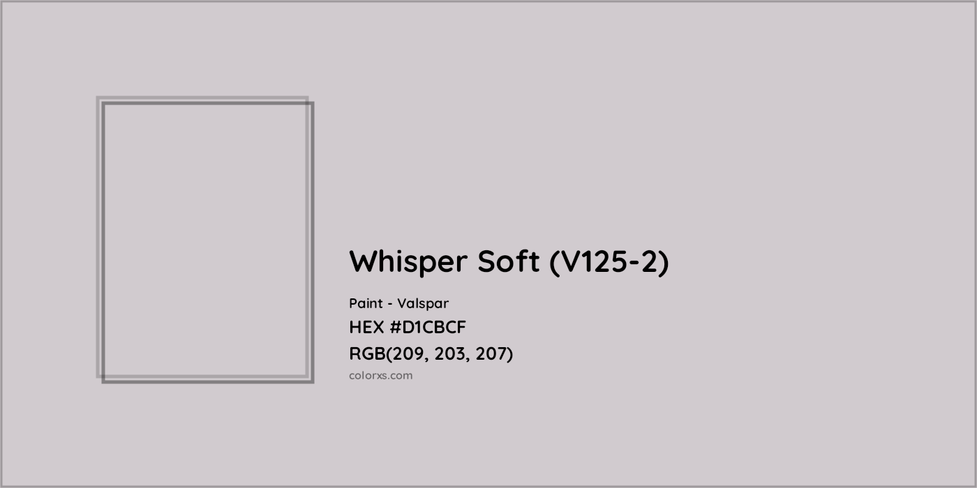 HEX #D1CBCF Whisper Soft (V125-2) Paint Valspar - Color Code