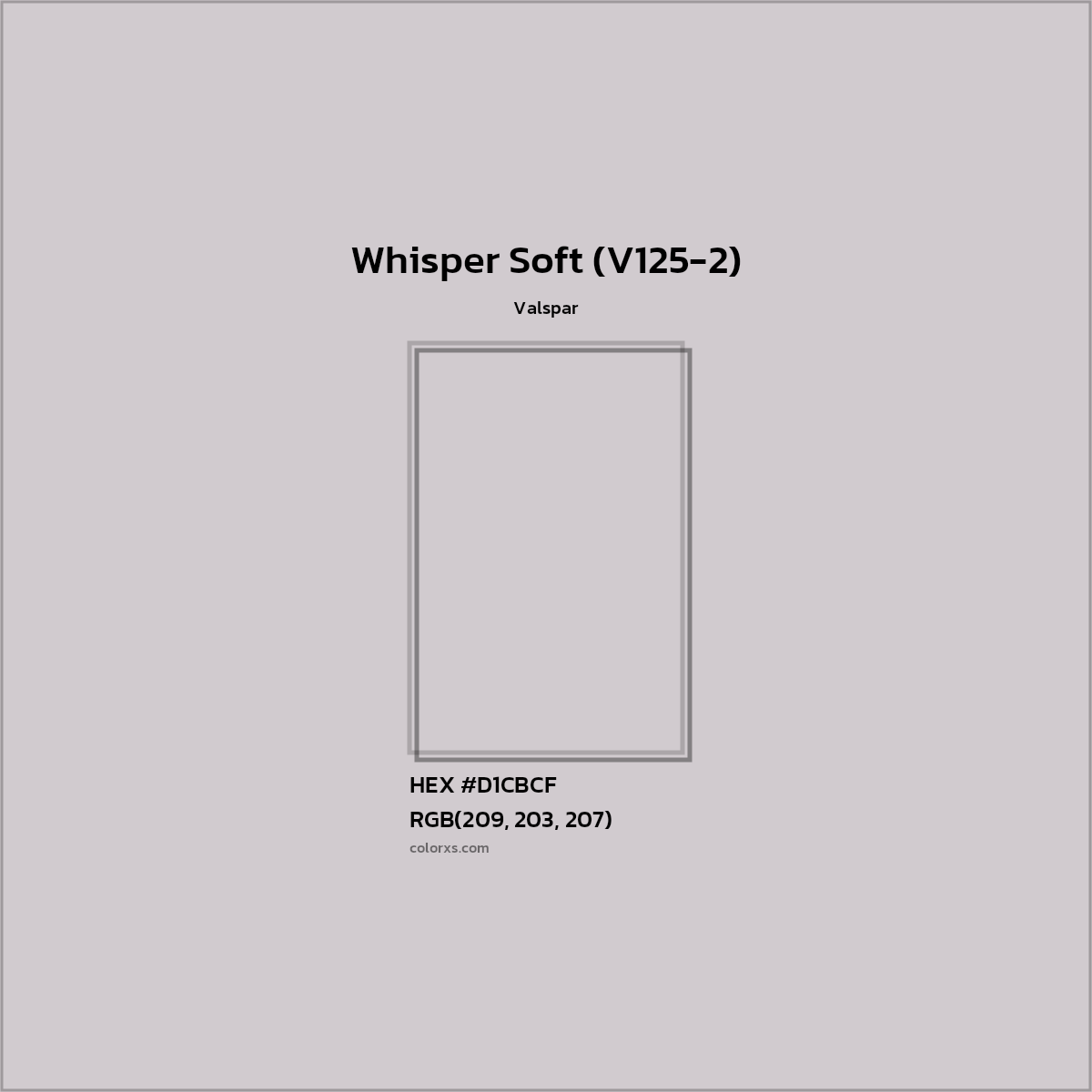 HEX #D1CBCF Whisper Soft (V125-2) Paint Valspar - Color Code