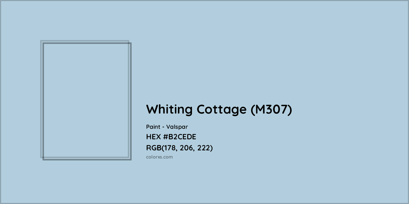 HEX #B2CEDE Whiting Cottage (M307) Paint Valspar - Color Code
