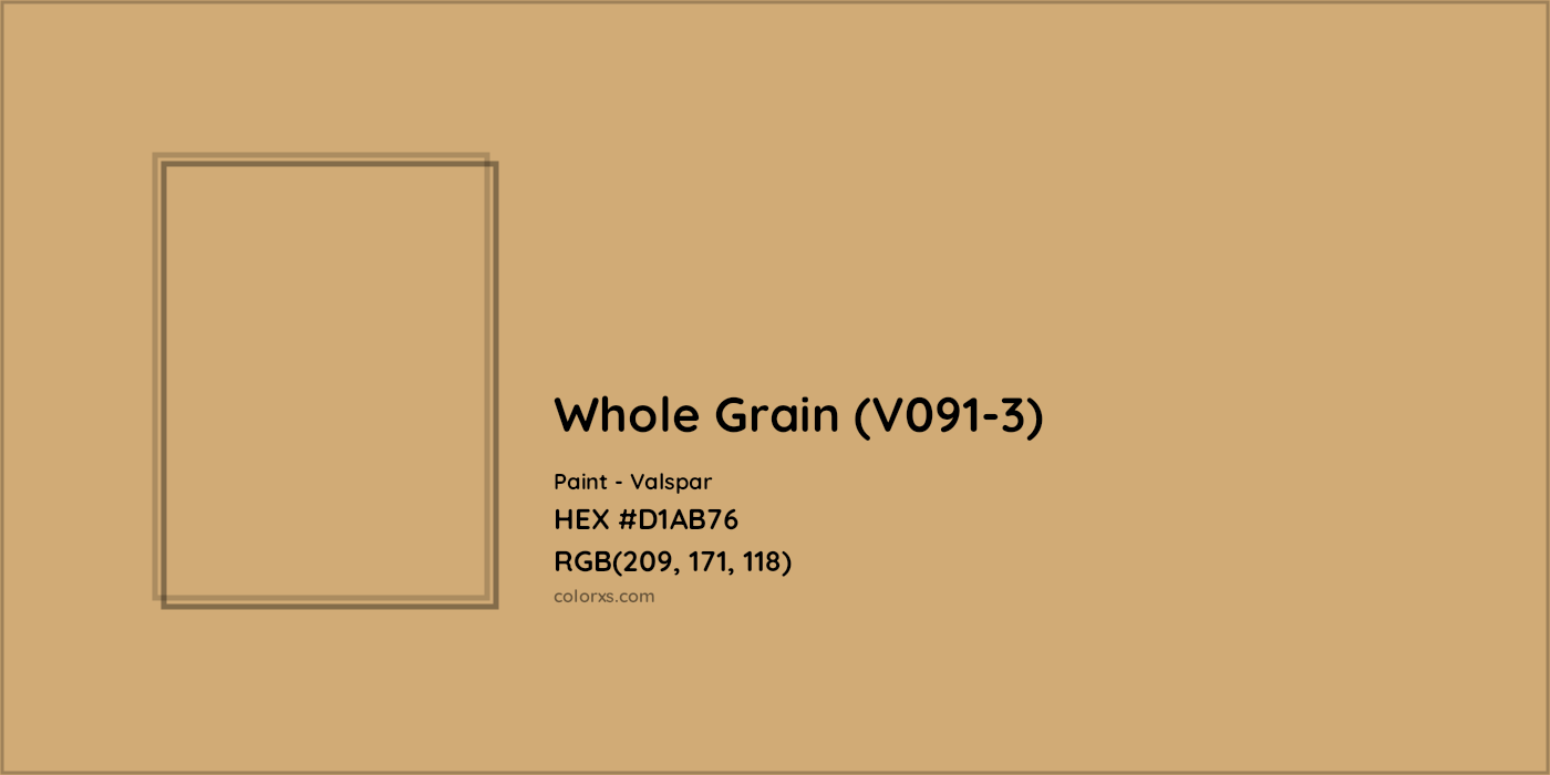 HEX #D1AB76 Whole Grain (V091-3) Paint Valspar - Color Code