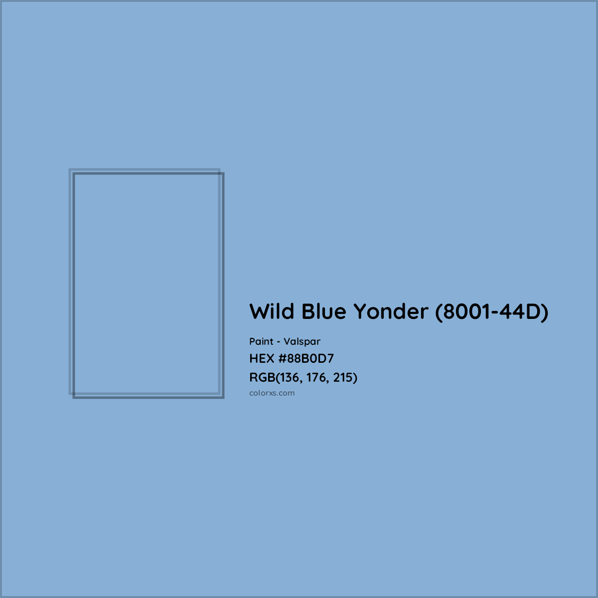 HEX #88B0D7 Wild Blue Yonder (8001-44D) Paint Valspar - Color Code