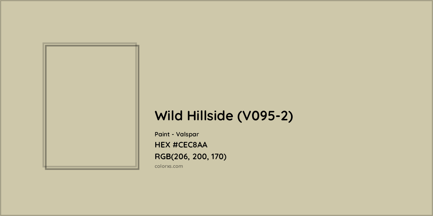 HEX #CEC8AA Wild Hillside (V095-2) Paint Valspar - Color Code
