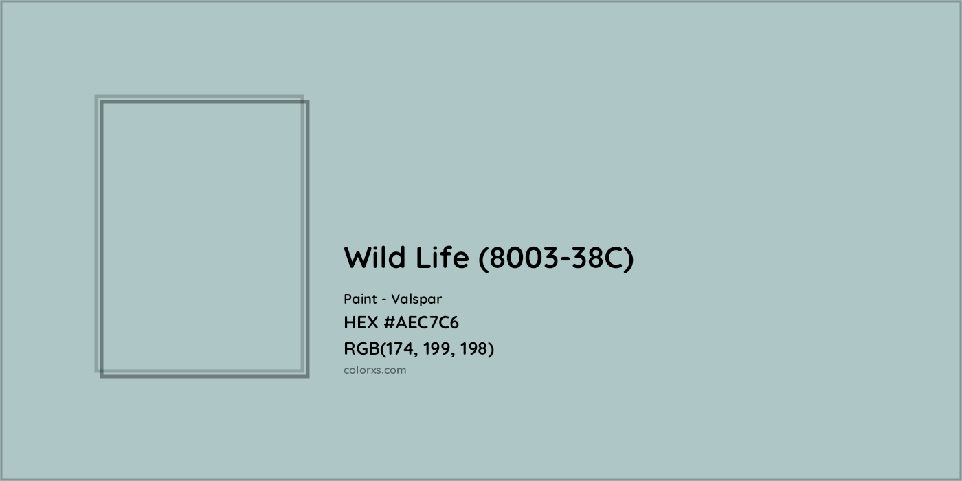 HEX #AEC7C6 Wild Life (8003-38C) Paint Valspar - Color Code