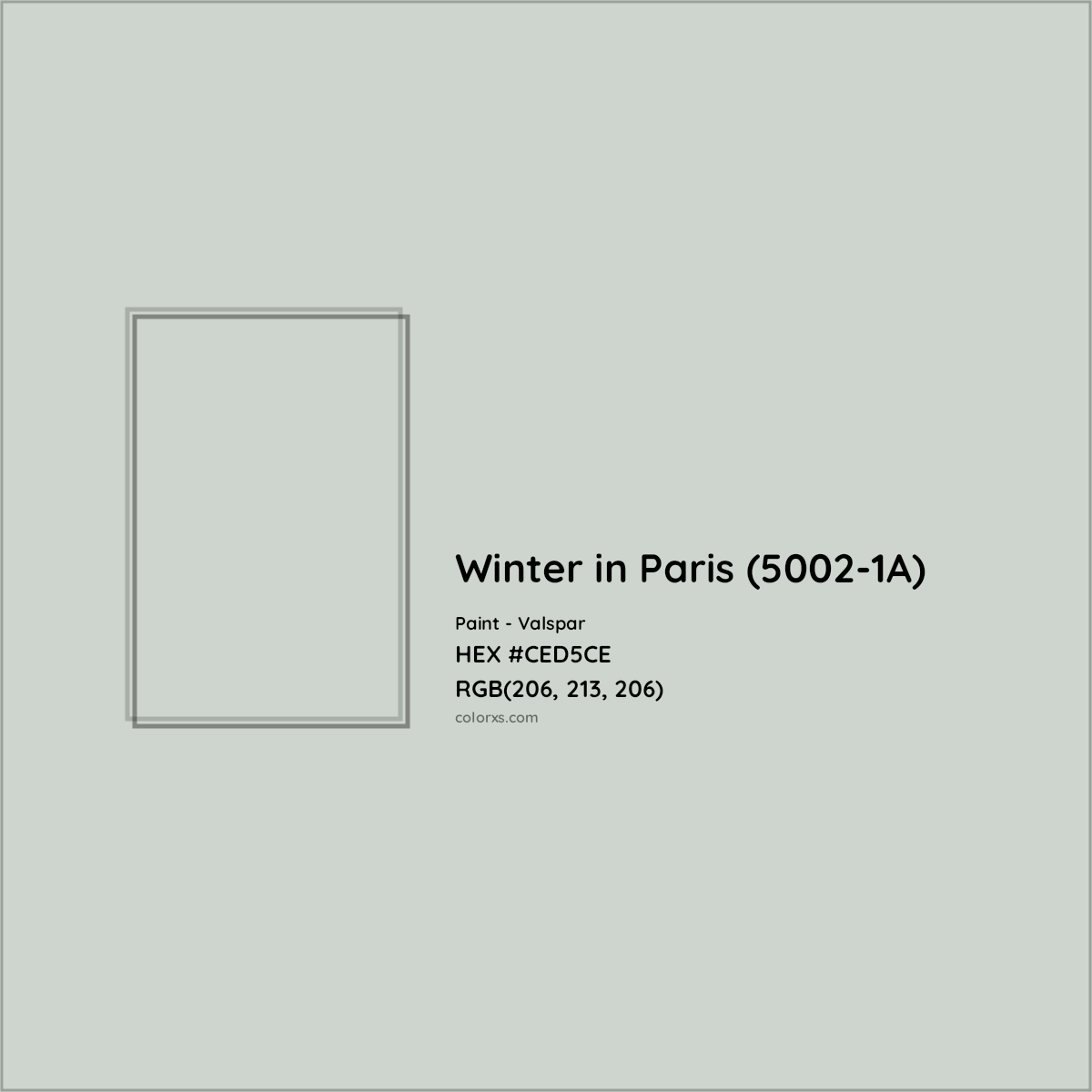 HEX #CED5CE Winter in Paris (5002-1A) Paint Valspar - Color Code