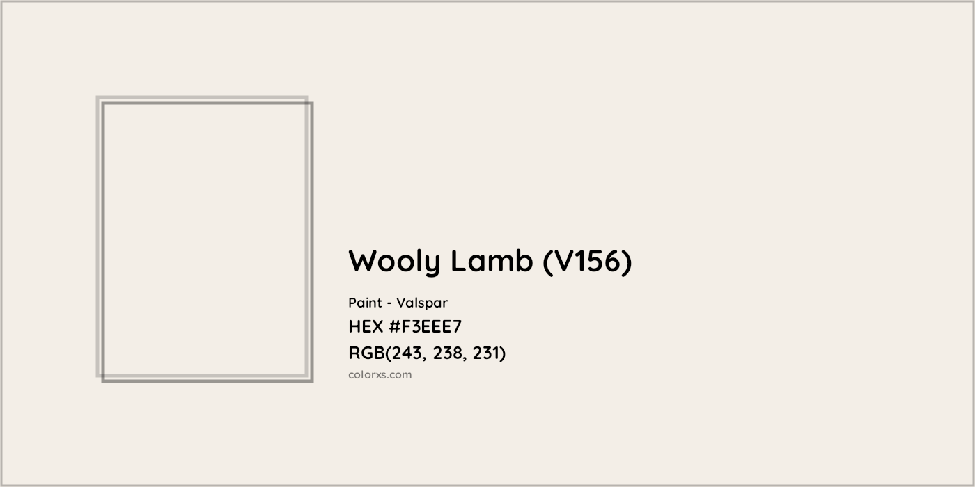 HEX #F3EEE7 Wooly Lamb (V156) Paint Valspar - Color Code