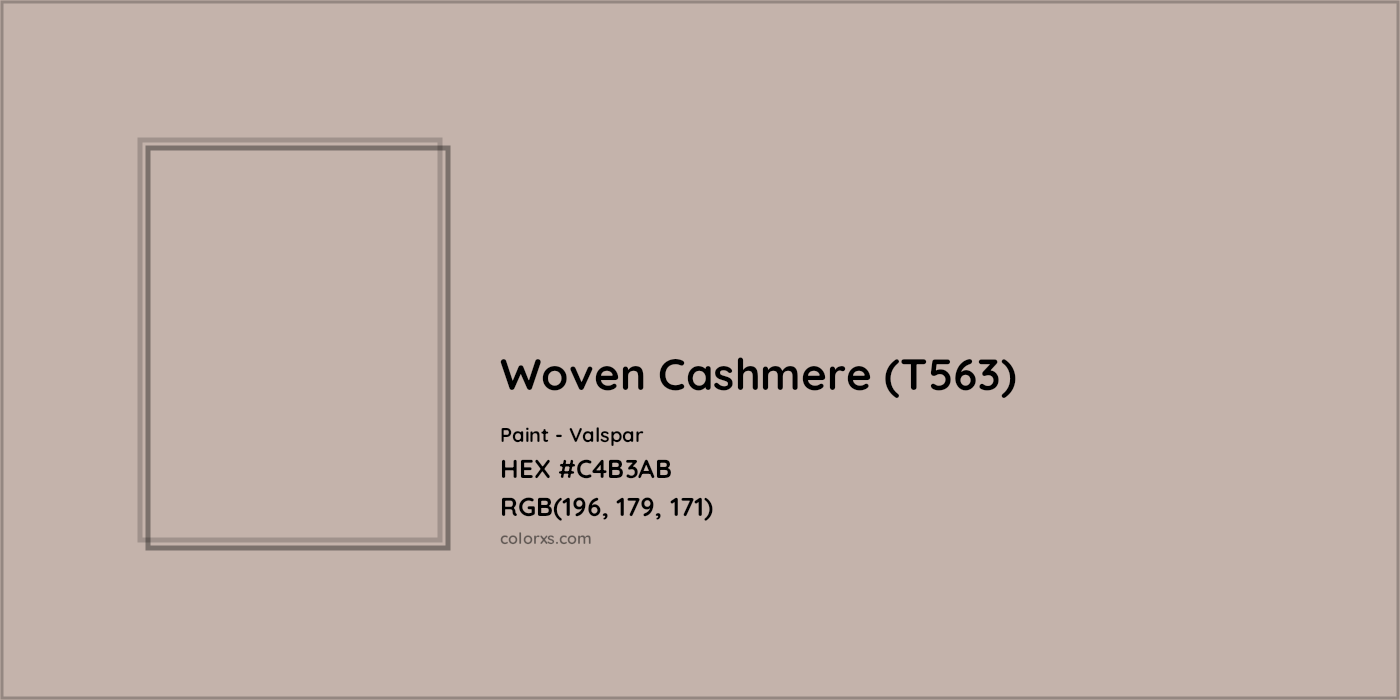 HEX #C4B3AB Woven Cashmere (T563) Paint Valspar - Color Code