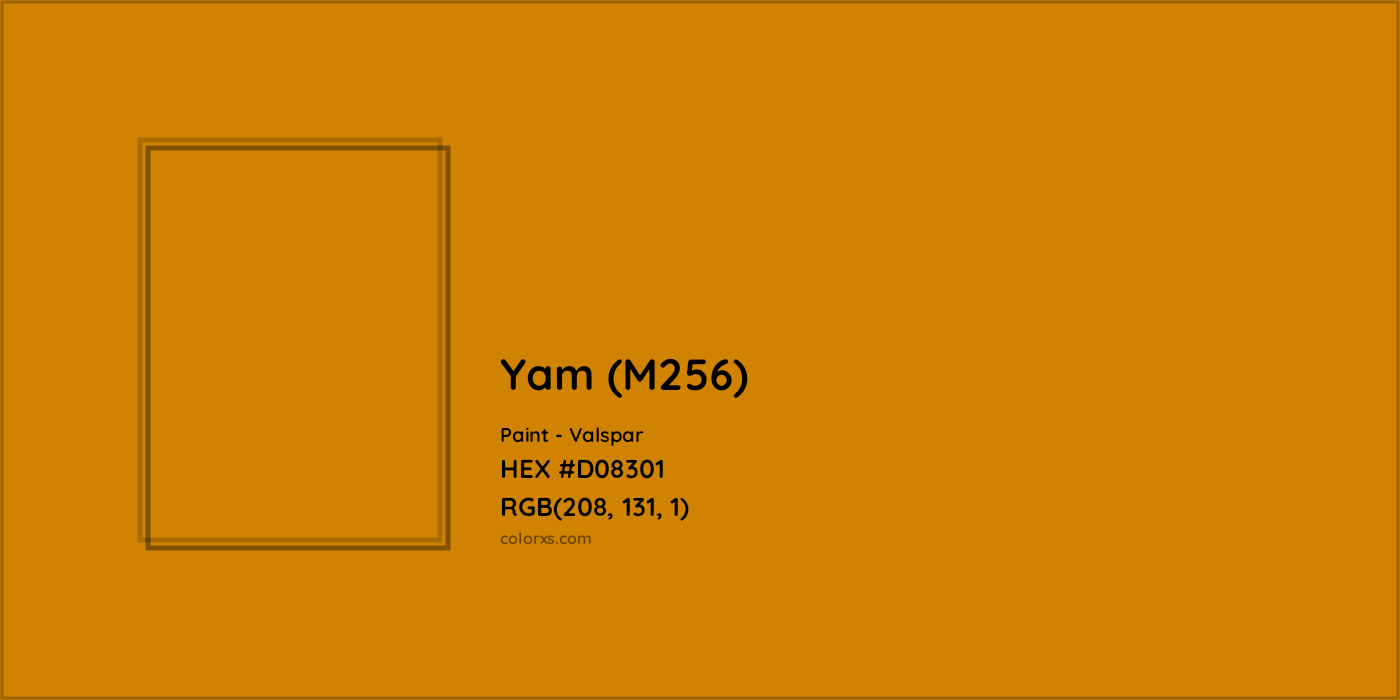 HEX #D08301 Yam (M256) Paint Valspar - Color Code