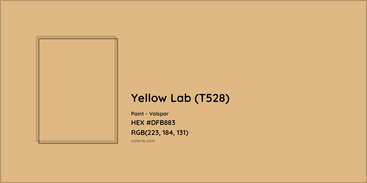 HEX #DFB883 Yellow Lab (T528) Paint Valspar - Color Code