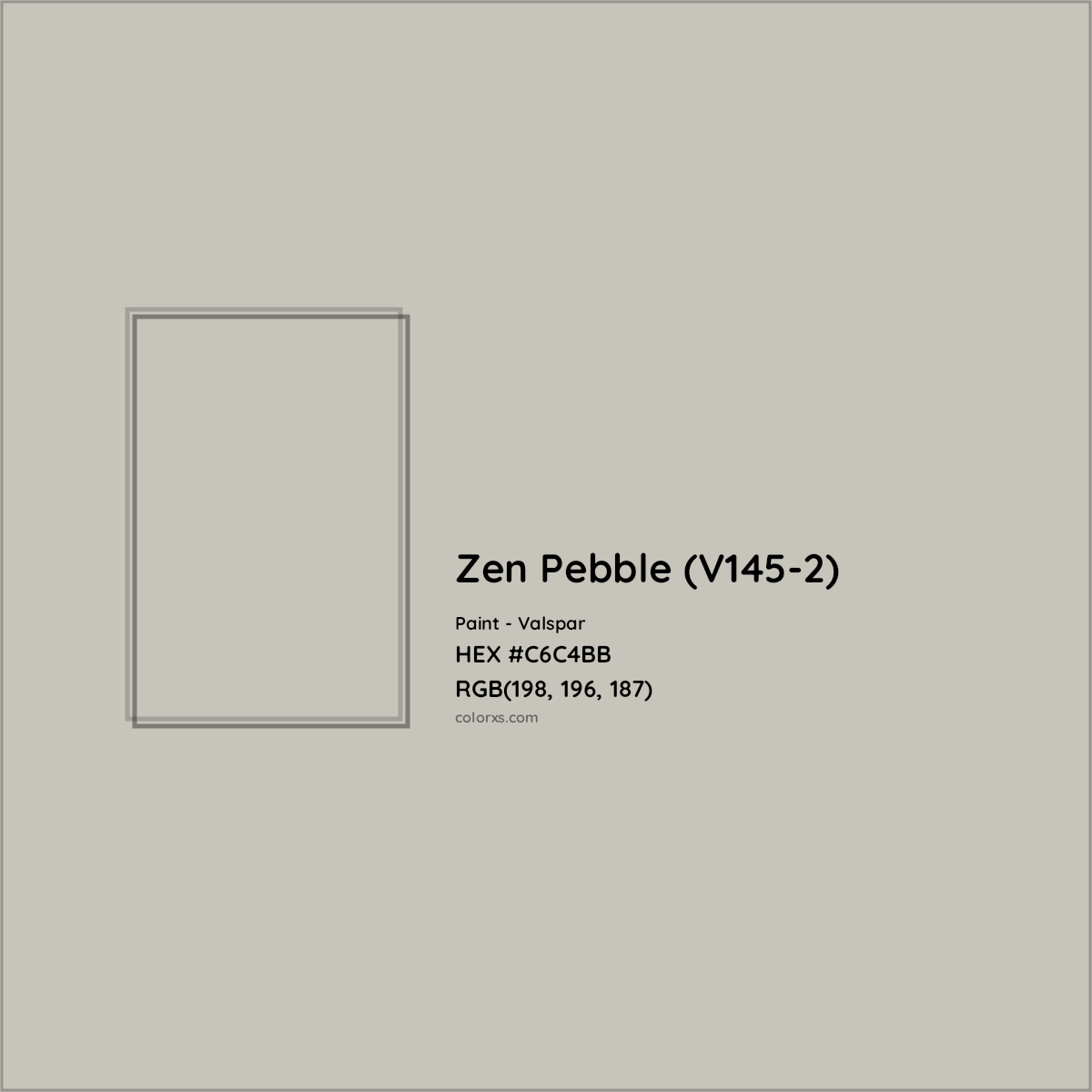 HEX #C6C4BB Zen Pebble (V145-2) Paint Valspar - Color Code