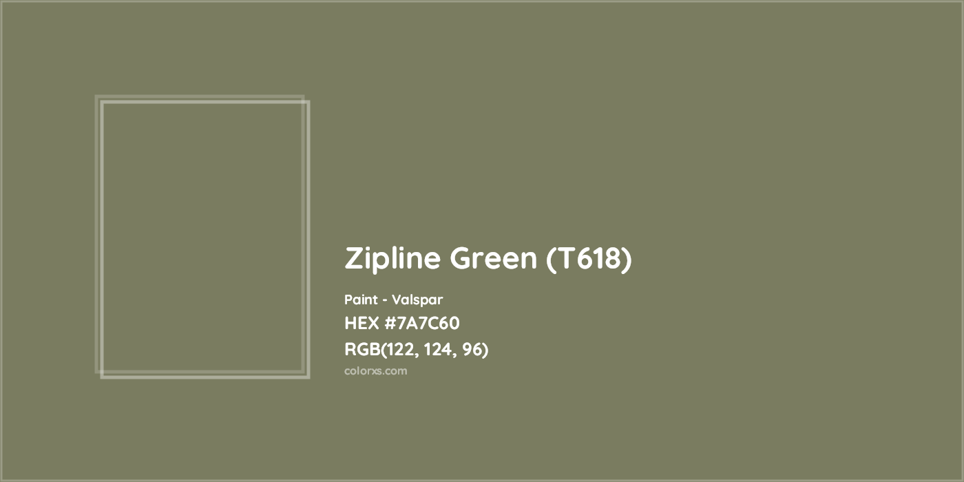 HEX #7A7C60 Zipline Green (T618) Paint Valspar - Color Code