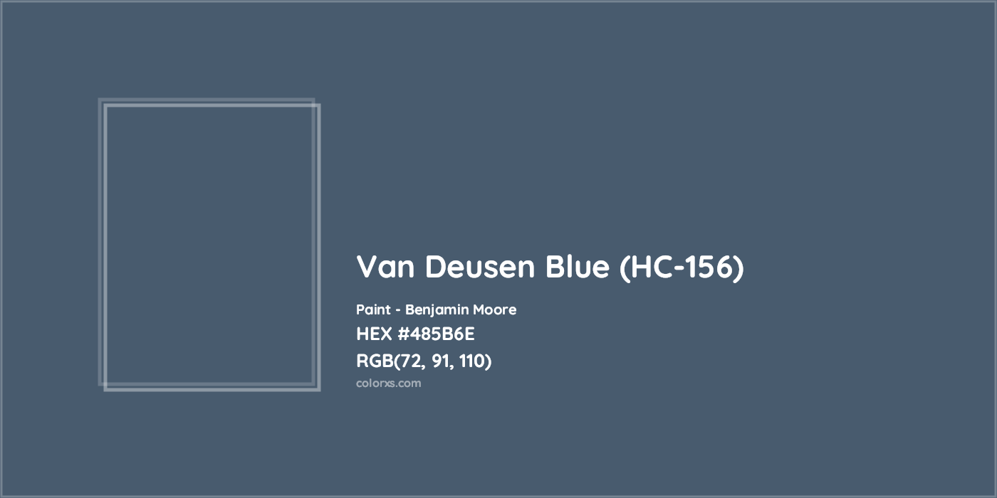 HEX #485B6E Van Deusen Blue (HC-156) Paint Benjamin Moore - Color Code