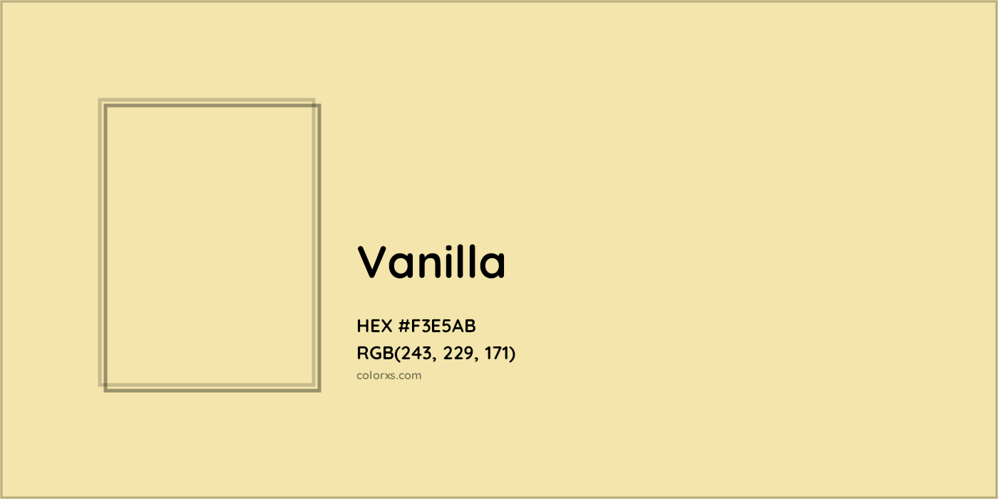 HEX #F3E5AB Vanilla Color - Color Code