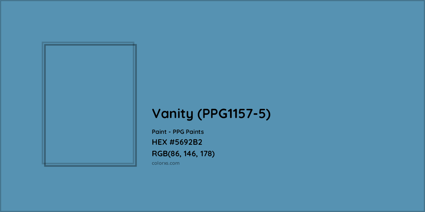 HEX #5692B2 Vanity (PPG1157-5) Paint PPG Paints - Color Code