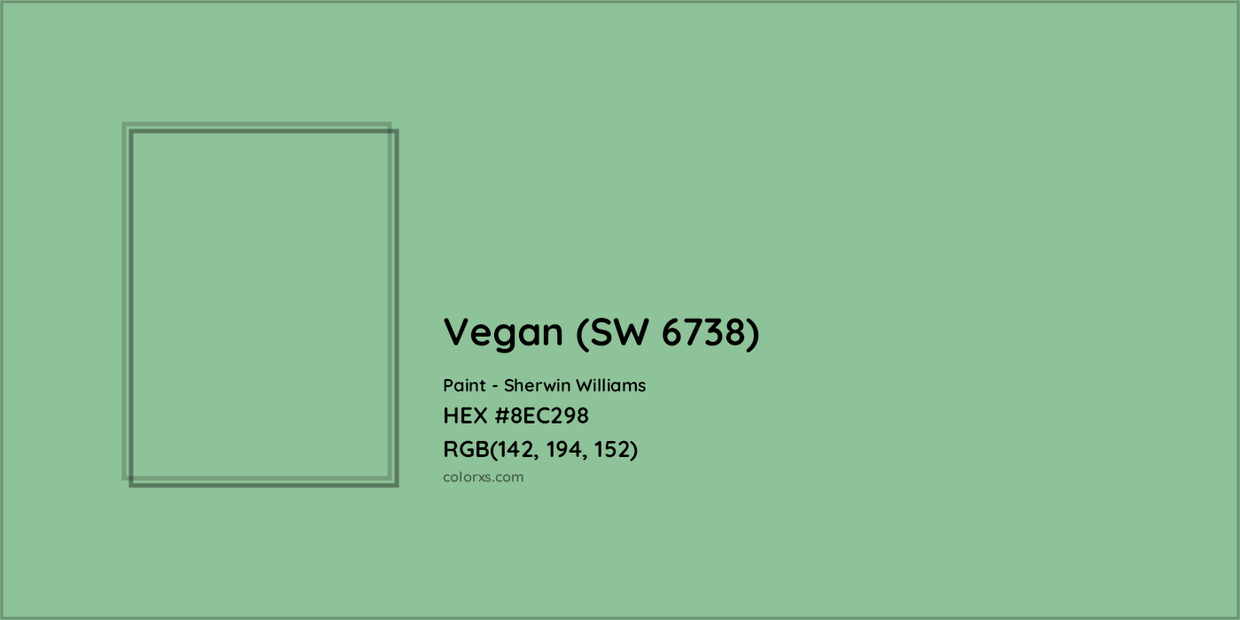 HEX #8EC298 Vegan (SW 6738) Paint Sherwin Williams - Color Code