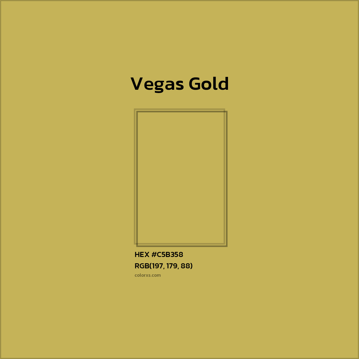 HEX #C5B358 Vegas Gold Color - Color Code