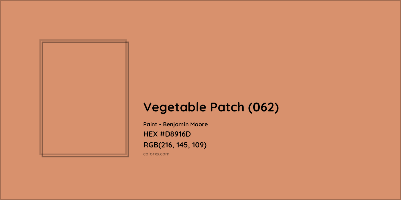 HEX #D8916D Vegetable Patch (062) Paint Benjamin Moore - Color Code