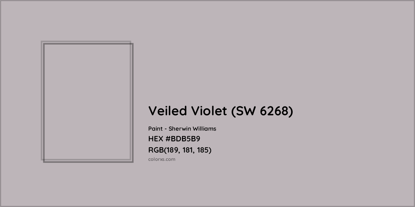 HEX #BDB5B9 Veiled Violet (SW 6268) Paint Sherwin Williams - Color Code