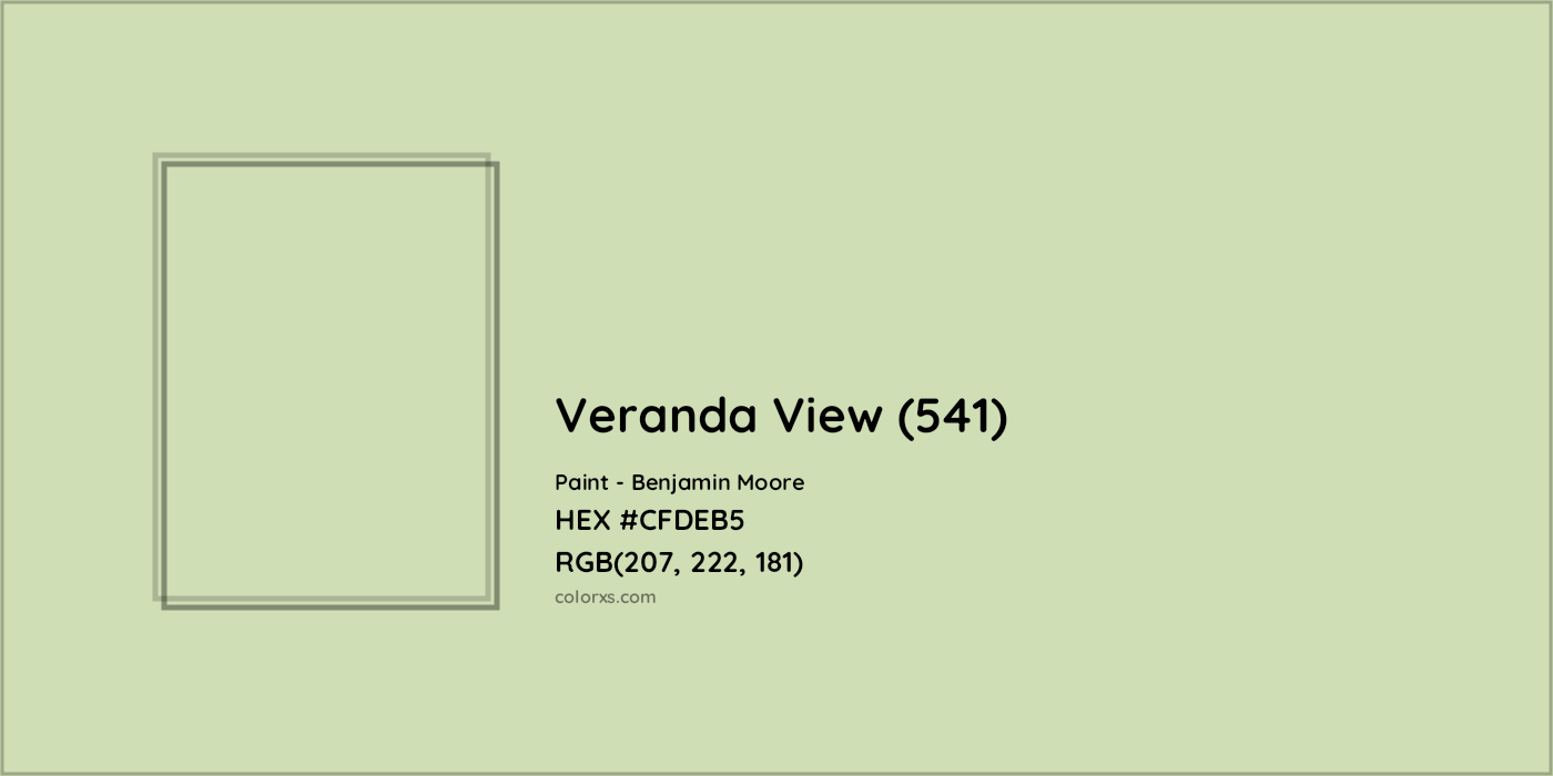HEX #CFDEB5 Veranda View (541) Paint Benjamin Moore - Color Code