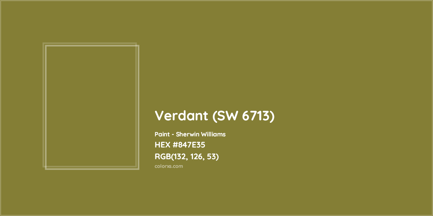 HEX #847E35 Verdant (SW 6713) Paint Sherwin Williams - Color Code
