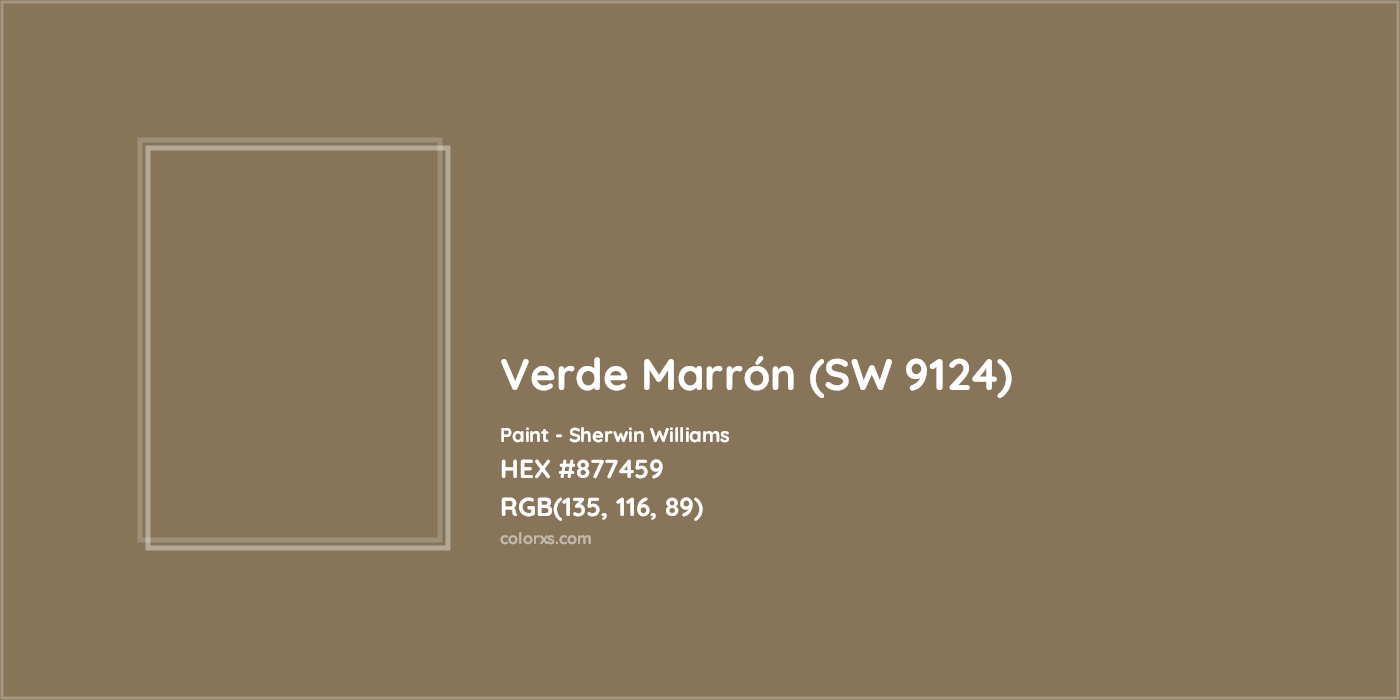HEX #877459 Verde Marrón (SW 9124) Paint Sherwin Williams - Color Code