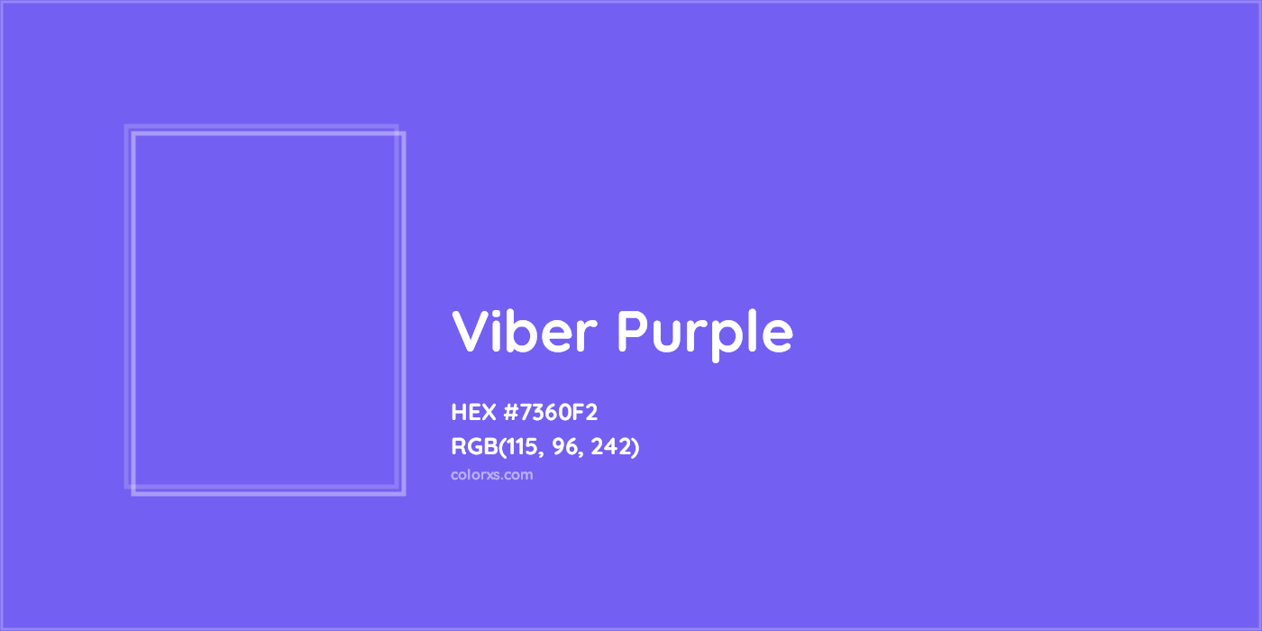 HEX #7360F2 Viber Purple Other Brand - Color Code