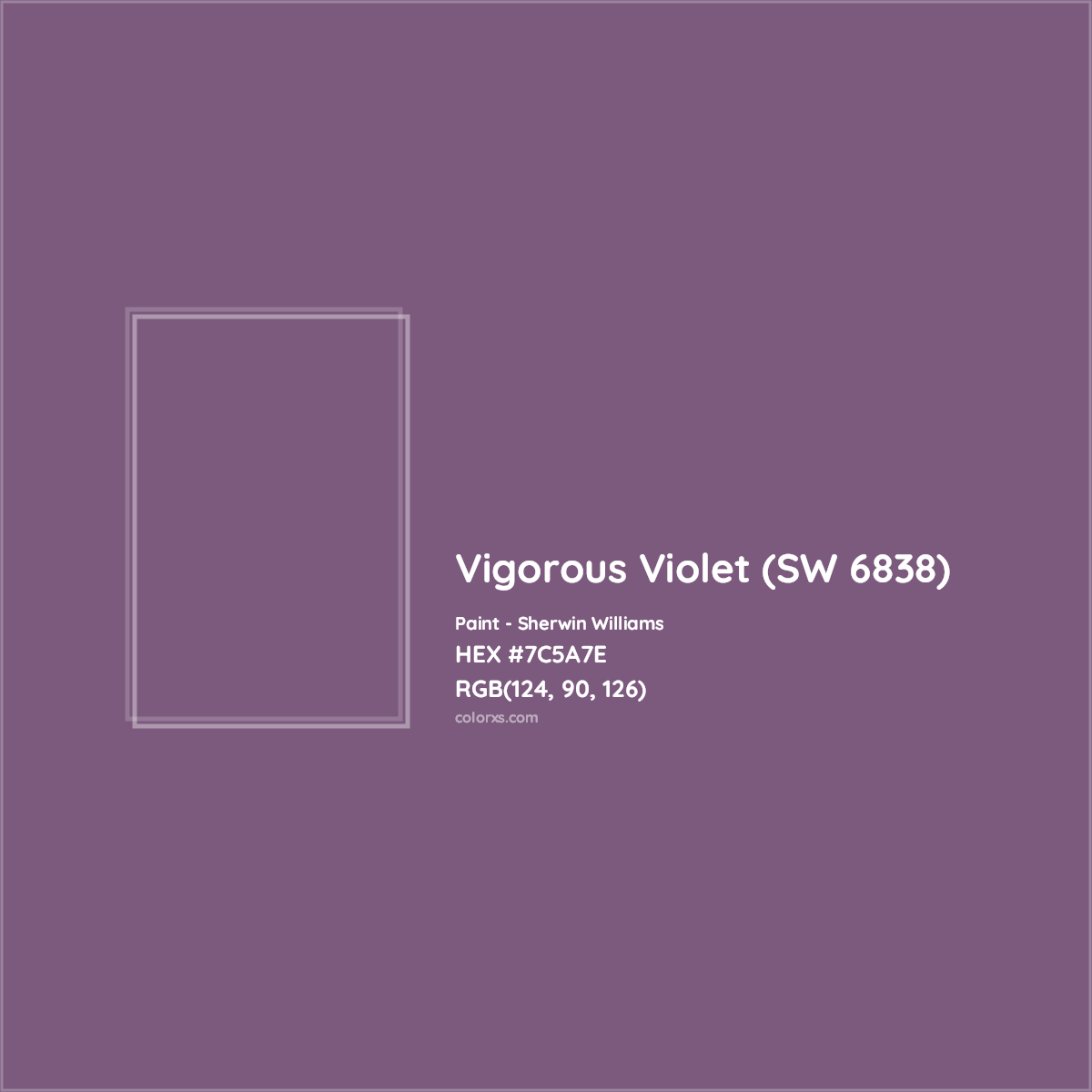 HEX #7C5A7E Vigorous Violet (SW 6838) Paint Sherwin Williams - Color Code