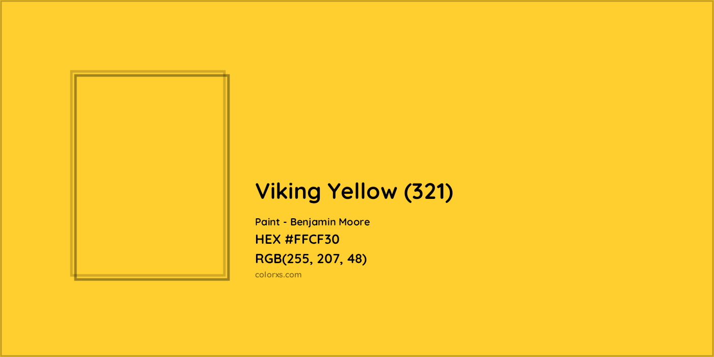 HEX #FFCF30 Viking Yellow (321) Paint Benjamin Moore - Color Code