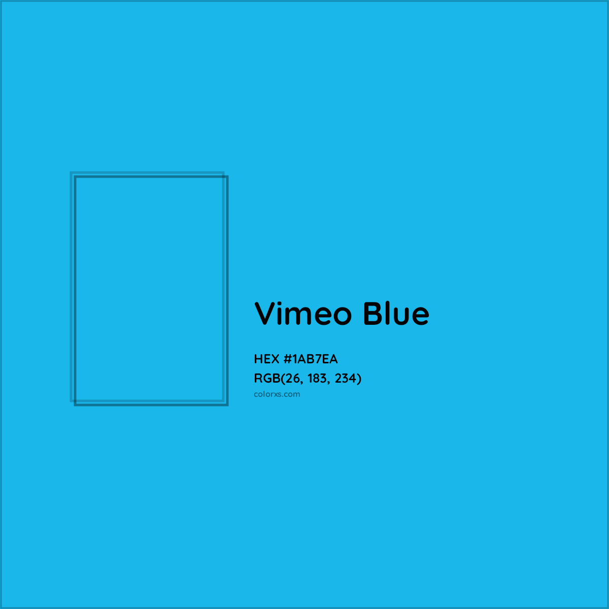 HEX #1AB7EA Vimeo Blue Other Brand - Color Code