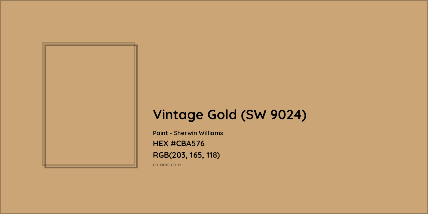 HEX #CBA576 Vintage Gold (SW 9024) Paint Sherwin Williams - Color Code