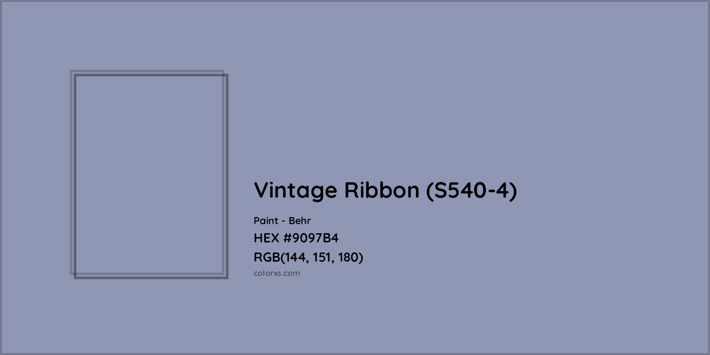 HEX #9097B4 Vintage Ribbon (S540-4) Paint Behr - Color Code