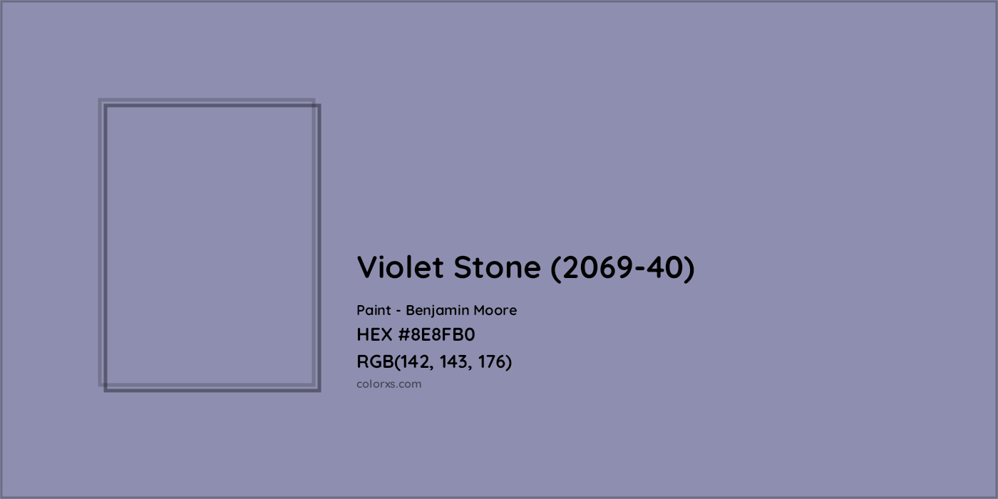 HEX #8E8FB0 Violet Stone (2069-40) Paint Benjamin Moore - Color Code