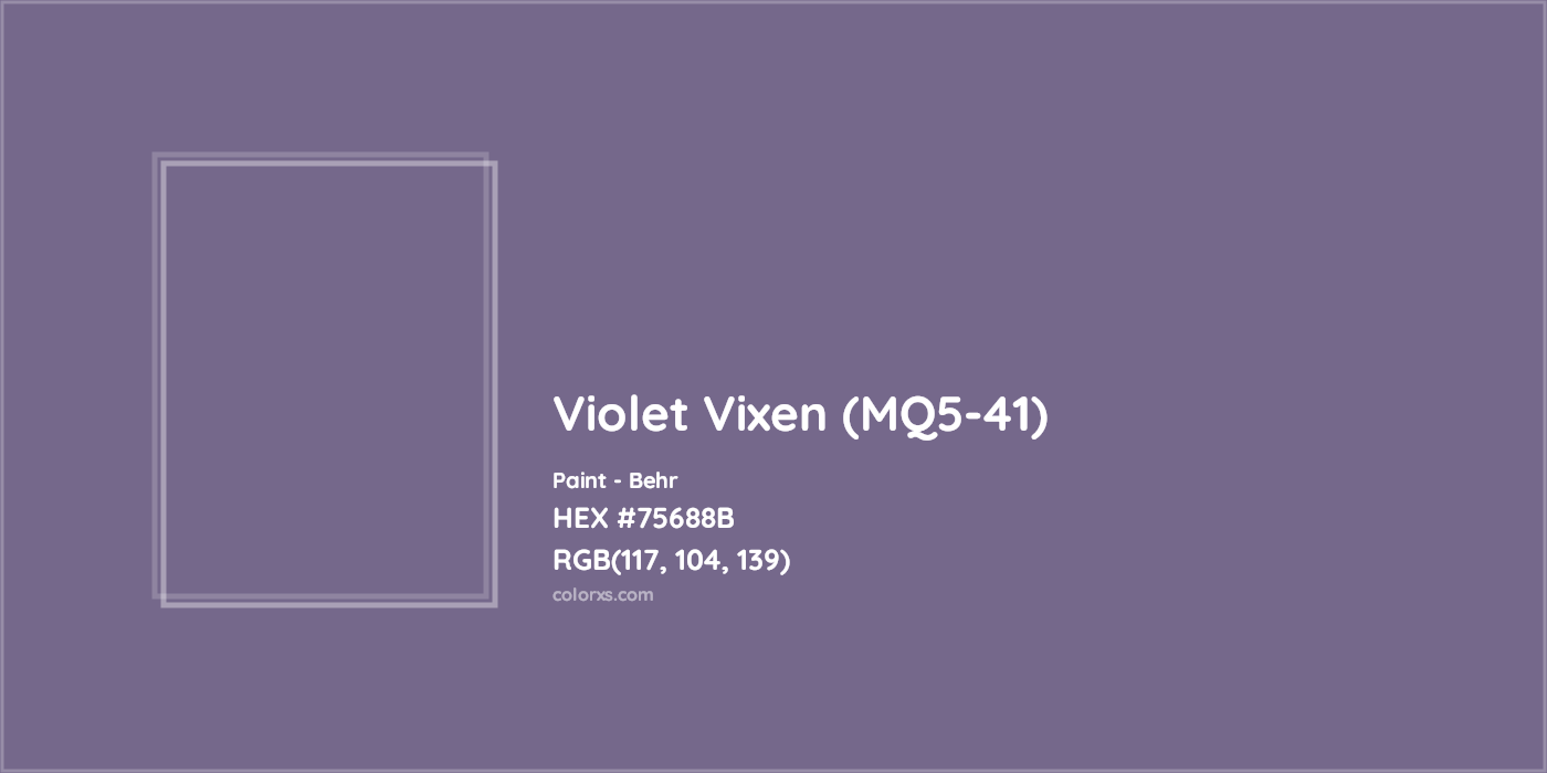 HEX #75688B Violet Vixen (MQ5-41) Paint Behr - Color Code