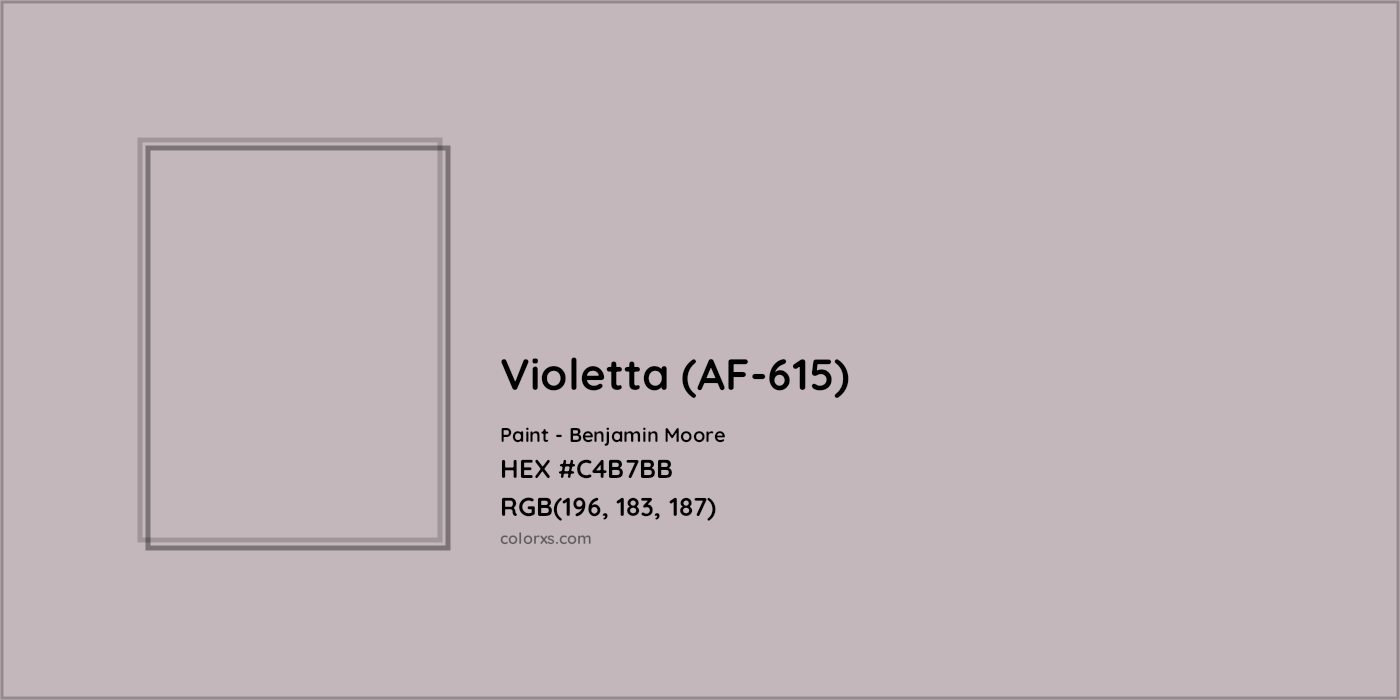 HEX #C4B7BB Violetta (AF-615) Paint Benjamin Moore - Color Code