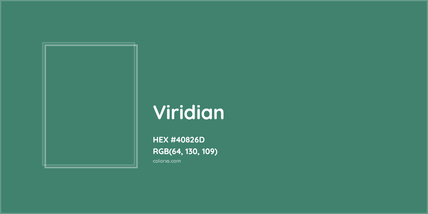 HEX #40826D Viridian Color - Color Code